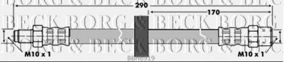 BORG & BECK bbh6919 -  Тормозной шланг